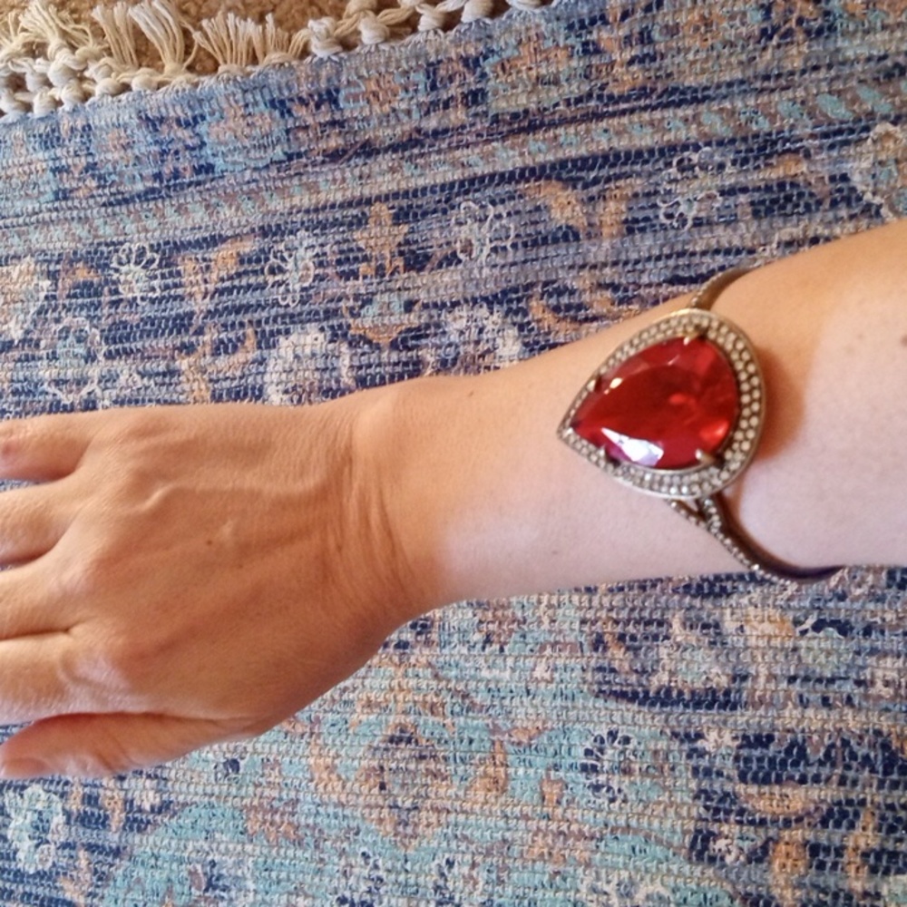 A La Garconne bracelet red teardrop bling bracelet